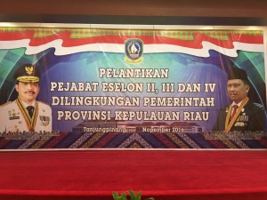 Heboh! Pelantikan Eselon II, III dan IV Pemprov Kepri mendadak