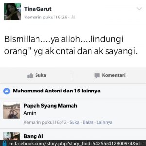 Sebelum meninggal, Wanita asal garut ini sempat menulis status di Facebook