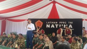 Presiden Jokowi saksikan Latihan Tempur PPRC