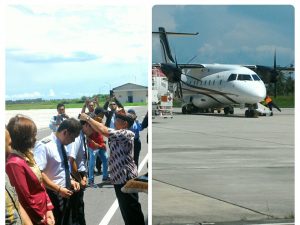 Bertepatan HUT TNI, Maskapai Expres Air Louncing Perdana Tanjungpinang – Natuna