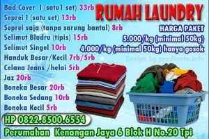 Buruan.. Paket Antar Jemput Rumah Laundry Cuma 5000/Kg