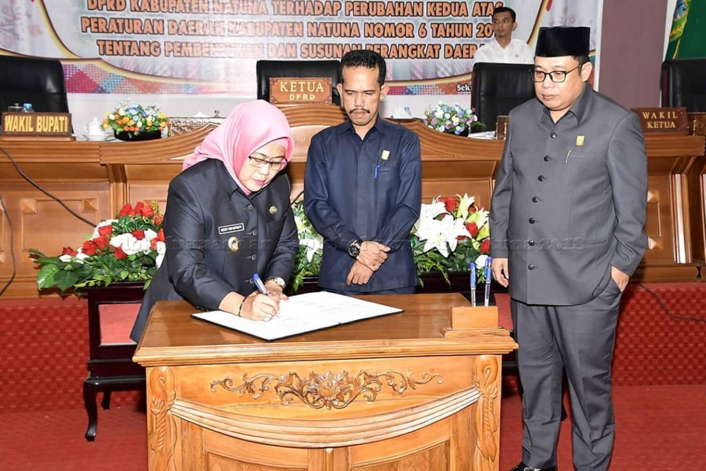 Fraksi DPRD Setujui Pengajuan Perubahan Struktur OPD Kabupaten Natuna.