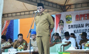 Gubernur Kepri Hadiri Apel Pasukan Satlinmas Kabupaten Lingga