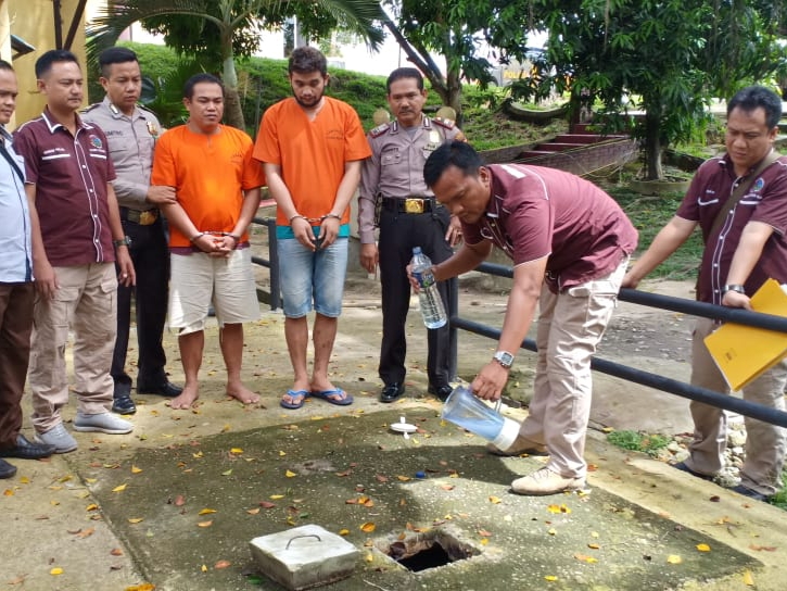 Sat Narkoba Polres Rohil Musnahkan BB Sabu dari Dua Tersangka