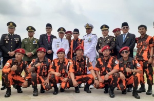 Kenang Jasa Para Pahlawan, Pemuda Pancasila Lingga Ikuti Upacara HUT RI Ke-74