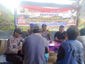 Polres Anambas Gelar Basambang dan Bacarita di Kecamatan Jemaja Timur