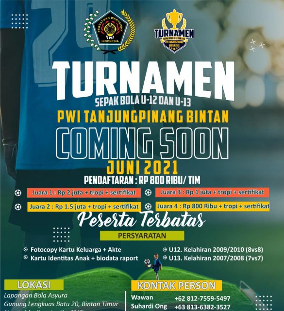 PWI Tanjungpinang-Bintan Gelar Sepak Bola Usia Dini