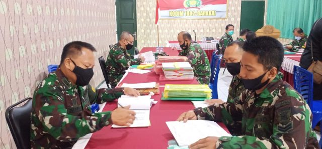 Wujudkan Tertib Administrasi, Tim Wasrik Itdam VI/Mulawarman Kunjungi Kodim 1002/HST