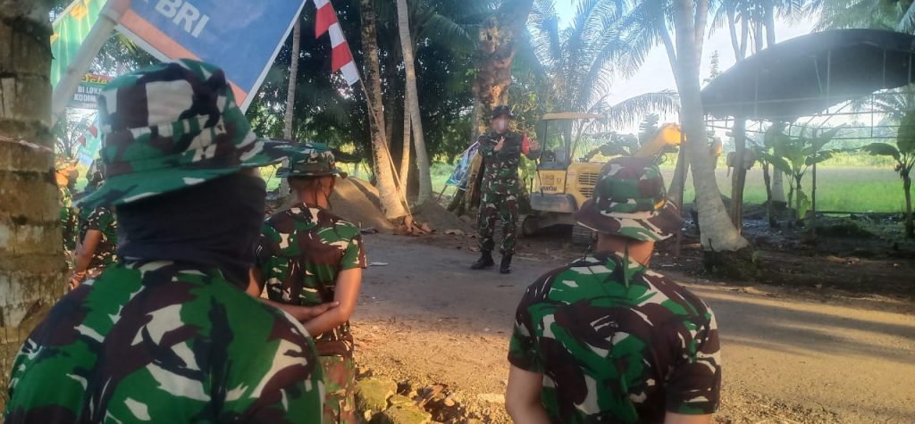 Dan Satgas TMMD ke-112 Kodim 1002/HST Ingatkan Sapta Marga, Sumpah Prajurit Dan 8 Wajib TNI