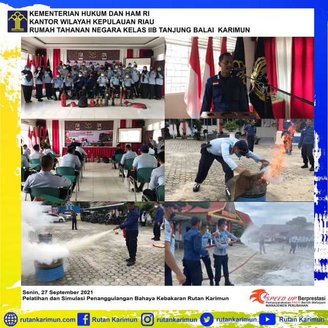 Simulasi Kebakaran Ala Rutan Kelas II B Tanjungbalai Karimun