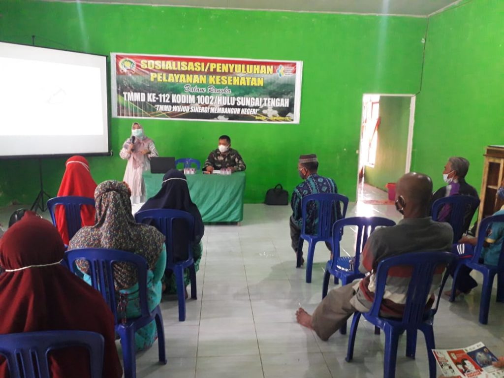 Satgas TMMD Kodim HST Gelar Kegiatan Penyuluhan Pelayanan Kesehatan