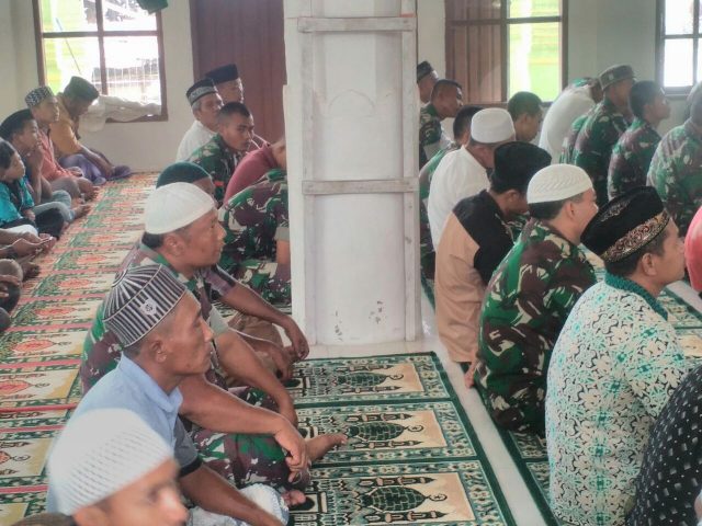 Satgas TMMD ke 112 Doa Bersama Dengan Warga Setempat