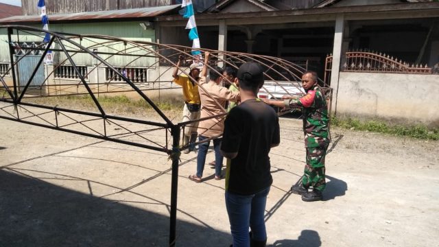 Bersama Warga, Satgas TMMD Ke-112 Kodim 1002/HST Mulai Persiapkan Penutupan TMMD Tahun 2021