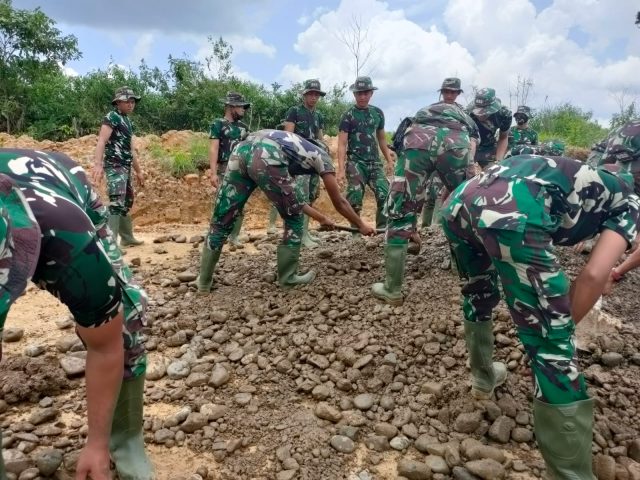 Satgas TMMD Kodim 1004/Kota Baru Maksimalkan Waktu Untuk Capai Terget