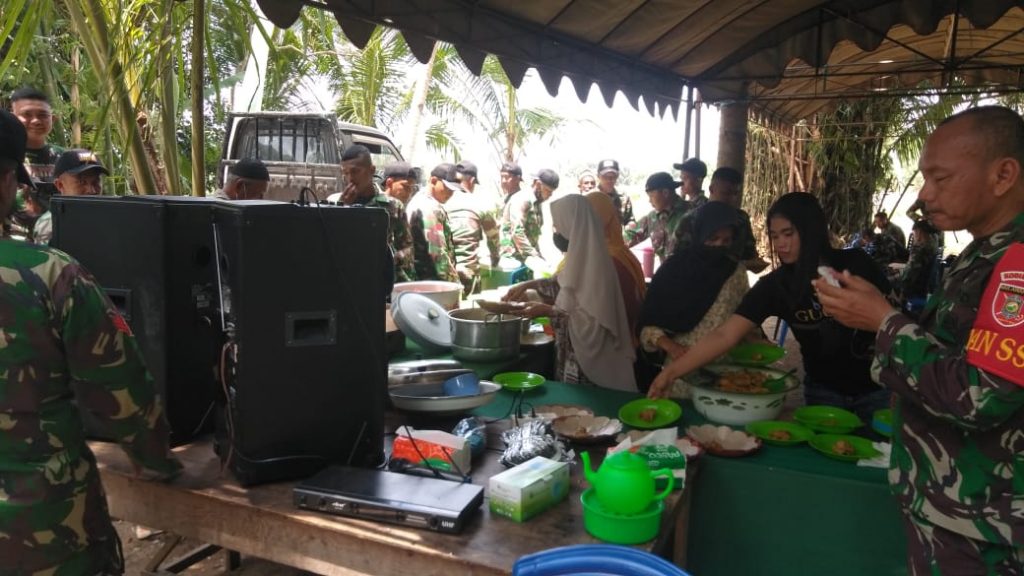 Warga Desa Rantau Keminting Gelar Syukuran Di Lokasi TMMD