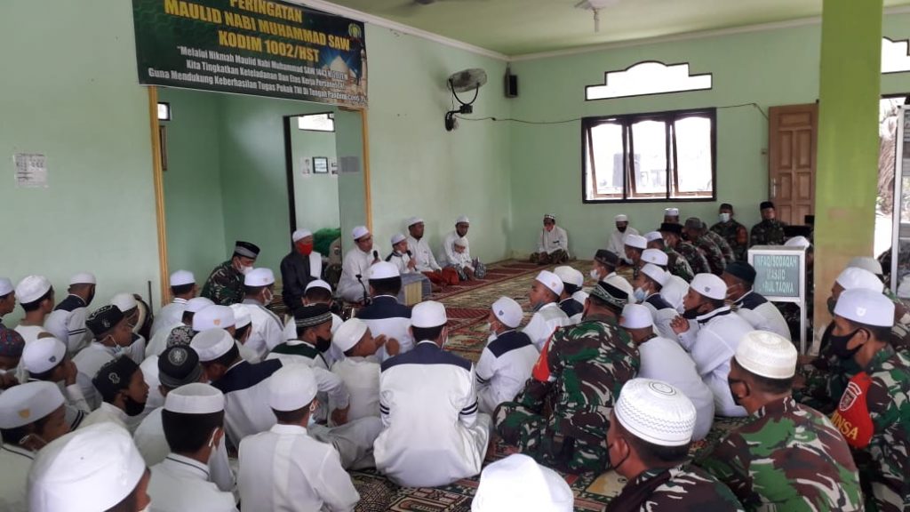 Peringatan Maulid Nabi Muhammad SAW 1442 H/ 2021 M, Dandim 1002/HST, Teladani Sifat Rasulallah