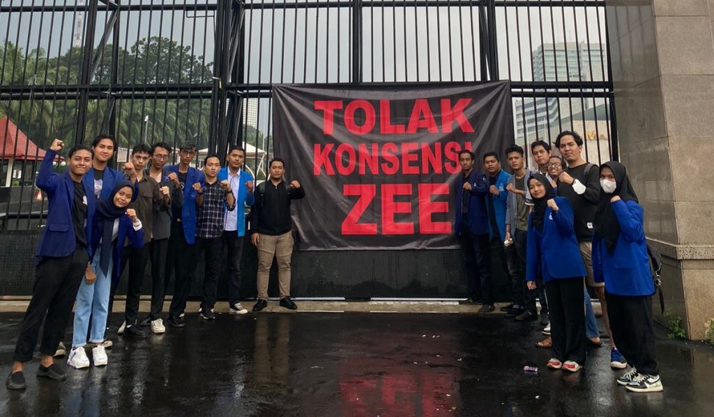 DI Depan Gedung DPR RI, BEM UMRAH Tolak Konsesi ZEE Vietnam