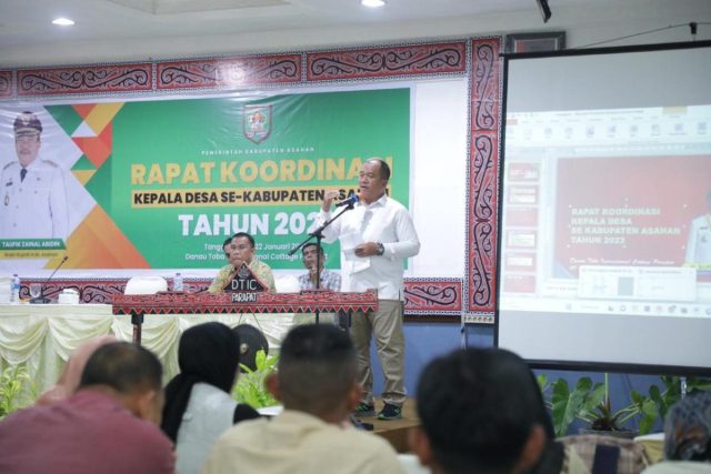 Rakor Kades Kabupaten Asahan, Taufik Minta 10 Program Pemkab Disinkronkan dengan Desa