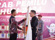 Bupati Asahan Ikuti Rangkaian Kirab Pemilu Tahun 2024