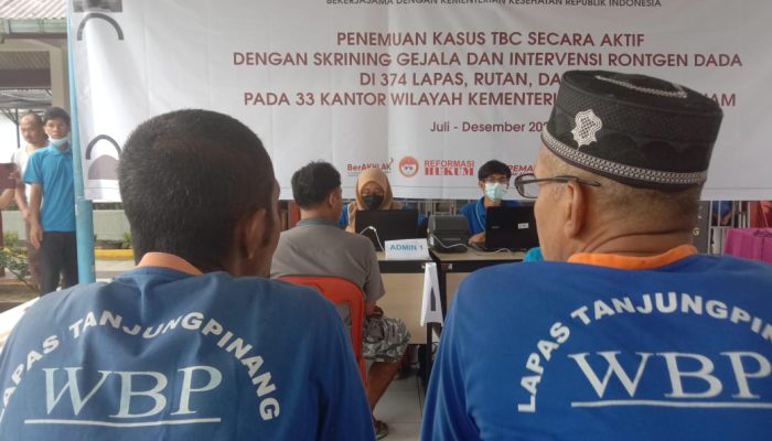 Antisipasi Penyakit Menular, 492 Warga Binaan Lapas Tanjungpinang Cek Penyakit TBC