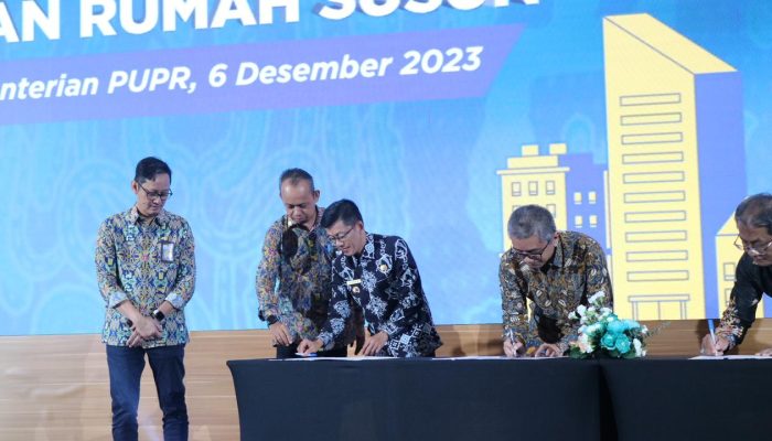 Pj Wali Kota Hasan Tandatangani Kerjasama Pembangunan Rusun dengan Kementerian PUPR
