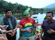 Bupati Roby Dampingi Sandiaga Uno Kunjungi Wisata Alam Poyotomo