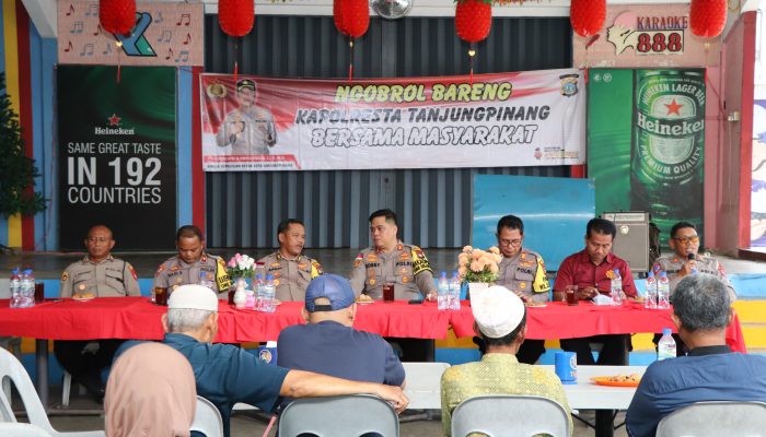 Ciptakan Kamtibmas Jelang Pemilu 2024, Polresta Tanjungpinang Gencar Ngopi Bareng Warga