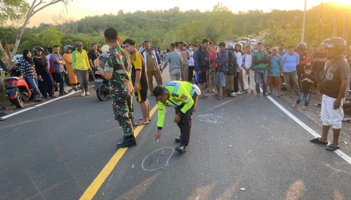 Pengendara Motor Meninggal Ditempat Setelah Tabrakan di Tanjung Lanjut