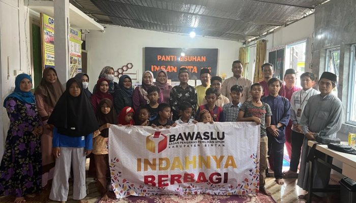 Bawaslu Bintan Berbagi Sembako di Panti Asuhan