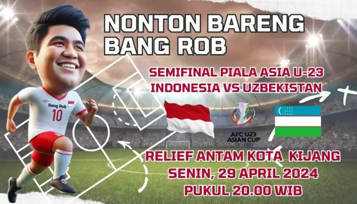 Roby Kurniawan Gelar Nobar Indonesia U-23 vs Uzbekistan, Siapkan Giveaway