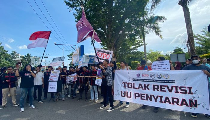 Koalisi Jurnalis dan Mahasiswa Tanjungpinang – Bintan Tolak RUU Penyiaran