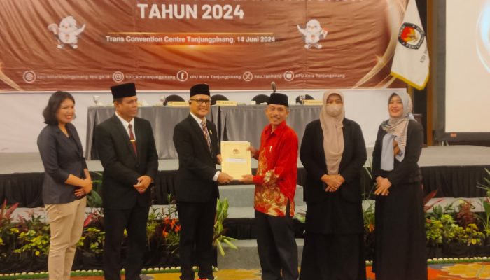 KPU Tetapkan 30 Anggota DPRD Tanjungpinang Terpilih, PDIP Raih Kursi Terbanyak