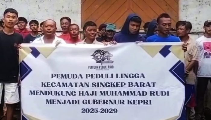 Pemuda bersama Buruh di Singkep Barat Bertekad Menangkan Rudi