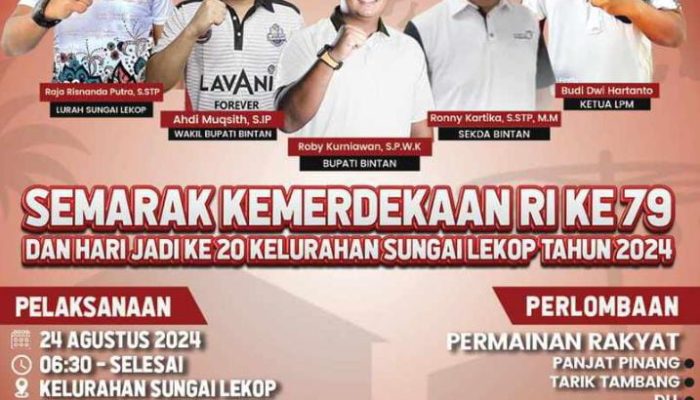 Rayakan Hari Kemerdekaan RI, Kelurahan Sungai Lekop gelar Lomba antar RW