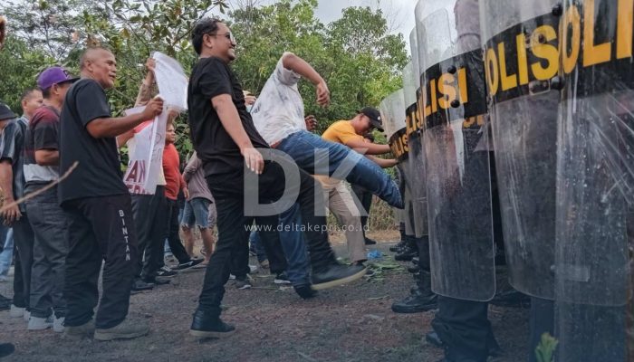 Ratusan Personil Polres Bintan dan Brimob Gelar Simulasi pengamanan Pilkada