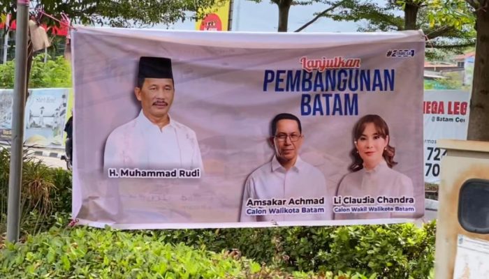 Spanduk Dukungan Terpasang, HMR Titip Pembangunan Batam ke Amsakar – Li Claudia