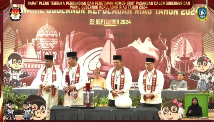 KPU Kepri: Ansar Nomor 1, Rudi Nomor 2