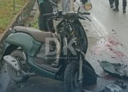 Kondisi Jalan Licin, Pasangan Suami Istri jadi Korban Laka di KM 12