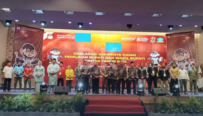 KPU Bintan Deklarasi Kampanye Pemilu Damai bersama Roby dan Deby