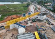 Pekerjaan Flyover Sei Ladi Memasuki Tahap Pemasangan Balok Girder