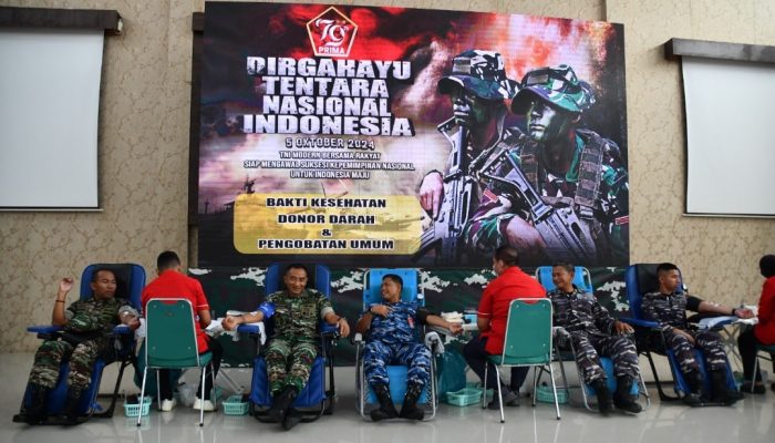 Korem 033 Wirapratama gelar Bakti Sosial Donor Darah dan Pembagian Sembako