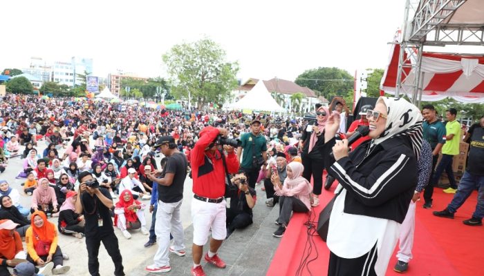 Ikuti Senam Sehat Hari Jadi Provinsi Kepri, Marlin Ajak Masyarakat Jadikan Olahraga Sebagai Budaya