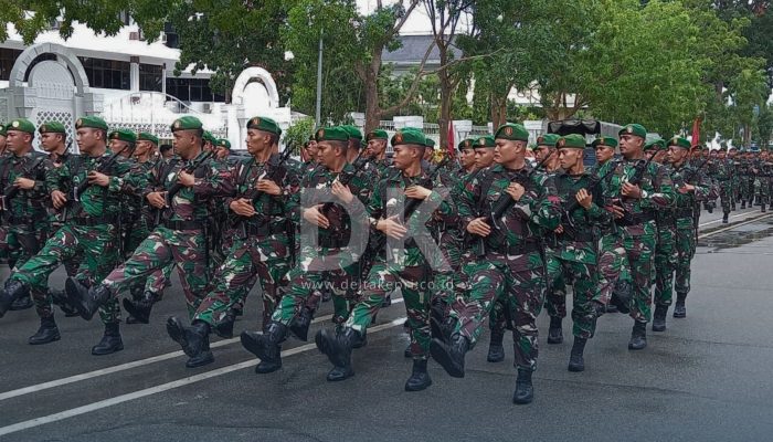 Jelang HUT ke-79, Prajurit TNI Mulai Ikuti Latihan di Dataran Engku Putri Batam