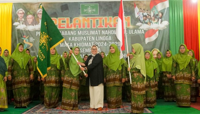 Marlin Agustina Lantik Pimpinan Cabang Muslimat NU Lingga