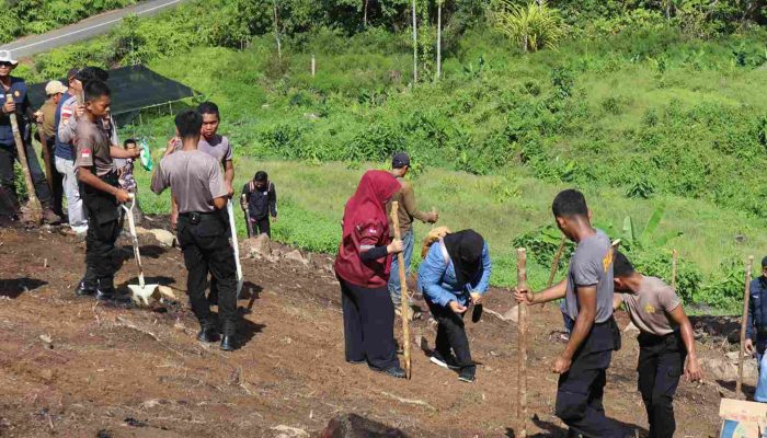 Tanam Jagung, Polres dan Dinas Pertanian Anambas Jalankan Asta Cita