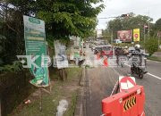Drainase di Lampu Merah Kota Piring Ambruk, BPBD: Status Jalan Milik Provinsi