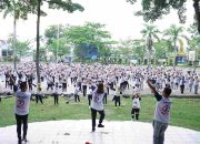 Kampanye Paslon 02, Rudi Ajak Masyarakat Tanjungpinang Senam Sehat