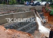 Tuntas! Penanganan Longsor Bahu Jalan Simpang MKP Gunakan Bronjong yang Kokoh