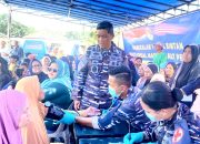 Sambut Lebaran, Lanal Bintan Adakan Bakti Sosial dan Pengobatan Gratis untuk Masyarakat Pesisir