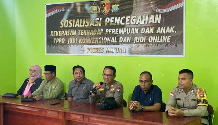 Polres Natuna Edukasi Warga Soal Bahaya Perjudian dan Perdagangan Orang